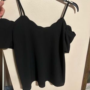 XL BLACK OFF SHOULDER BLOUSE